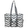 Utility Tote Bag with Zipper Top - Large Multipurpose Tote Organizer Bag - Chevron Grey