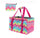 Large Utility Tote Bag - Oversized Collapsible Tote with Wire Frame - Includes 5x7 Bag with Hook - Chevron Multi
