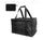 Large Utility Tote Bag - Oversized Collapsible Tote with Wire Frame - Includes 5x7 Bag with Hook - Black