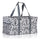 Extra Large Utility Tote Bag - Oversized Collapsible Pool Beach Canvas Basket - Damask Gray