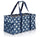 Extra Large Utility Tote Bag - Oversized Collapsible Pool Beach Canvas Basket - Navy Sunflower