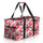 Extra Large Utility Tote Bag - Oversized Collapsible Pool Beach Canvas Basket - Red Floral