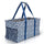 Extra Large Utility Tote Bag - Oversized Collapsible Pool Beach Canvas Basket - Geo Navy