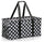 Extra Large Utility Tote Bag - Oversized Collapsible Pool Beach Canvas Basket - White Polka Dot