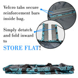 Extra Large Utility Tote Bag - Oversized Collapsible Pool Beach Canvas Basket - Paisley Blue