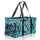 Extra Large Utility Tote Bag - Oversized Collapsible Pool Beach Canvas Basket - Paisley Blue