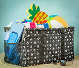 Extra Large Utility Tote Bag - Oversized Collapsible Pool Beach Canvas Basket - Dog Paw