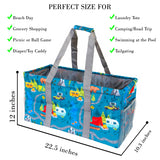 Extra Large Utility Tote Bag - Oversized Collapsible Pool Beach Canvas Basket - Camping