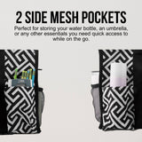 Utility Tote Bag with Zipper Top - Large Multipurpose Tote Organizer Bag - Geo Black