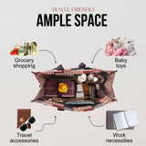 Utility Tote Bag with Zipper Top - Large Multipurpose Tote Organizer Bag - Flag