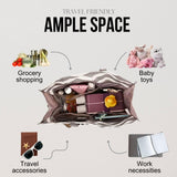 Utility Tote Bag with Zipper Top - Large Multipurpose Tote Organizer Bag - Chevron Grey