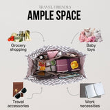 Utility Tote Bag with Zipper Top - Large Multipurpose Tote Organizer Bag - Geo Gray