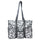 Utility Tote Bag with Zipper Top - Large Multipurpose Tote Organizer Bag - Damask Gray