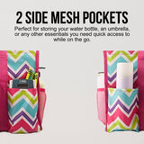 Utility Tote Bag with Zipper Top - Large Multipurpose Tote Organizer Bag - Chevron Multi