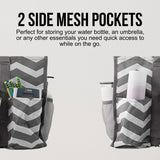 Utility Tote Bag with Zipper Top - Large Multipurpose Tote Organizer Bag - Chevron Grey