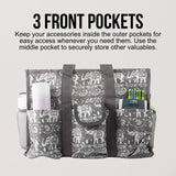 Utility Tote Bag with Zipper Top - Large Multipurpose Tote Organizer Bag - Elephant Gray