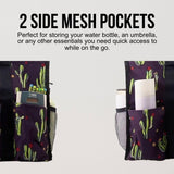 Utility Tote Bag with Zipper Top - Large Multipurpose Tote Organizer Bag - Cactus Purple