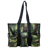 Utility Tote Bag with Zipper Top - Large Multipurpose Tote Organizer Bag - Camo