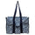 Utility Tote Bag with Zipper Top - Large Multipurpose Tote Organizer Bag - Geo Navy