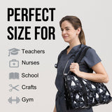 Utility Tote Bag with Zipper Top - Large Multipurpose Tote Organizer Bag - Sailboat