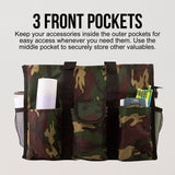 Utility Tote Bag with Zipper Top - Large Multipurpose Tote Organizer Bag - Camo