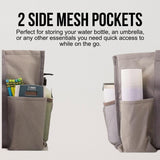 Utility Tote Bag with Zipper Top - Large Multipurpose Tote Organizer Bag - Gray