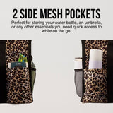 Utility Tote Bag with Zipper Top - Large Multipurpose Tote Organizer Bag - Leopard