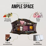 Utility Tote Bag with Zipper Top - Large Multipurpose Tote Organizer Bag - Camo