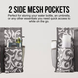 Utility Tote Bag with Zipper Top - Large Multipurpose Tote Organizer Bag - Damask Gray