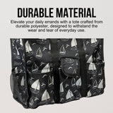 Utility Tote Bag with Zipper Top - Large Multipurpose Tote Organizer Bag - Sailboat