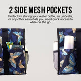 Utility Tote Bag with Zipper Top - Large Multipurpose Tote Organizer Bag - Butterfly Gold