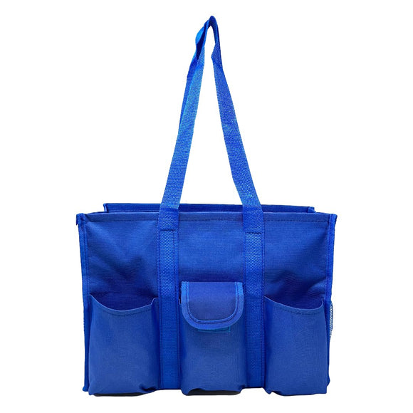 Utility Tote Bag with Zipper Top - Large Multipurpose Tote Organizer Bag - Blue