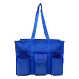 Utility Tote Bag with Zipper Top - Large Multipurpose Tote Organizer Bag - Blue