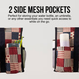 Utility Tote Bag with Zipper Top - Large Multipurpose Tote Organizer Bag - Flag