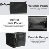 Large Utility Tote Bag - Oversized Collapsible Tote with Wire Frame - Includes 5x7 Bag with Hook - Black