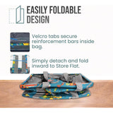 Large Utility Tote Bag - Oversized Collapsible Tote with Wire Frame - Includes 5x7 Bag with Hook - Camping