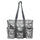 Utility Tote Bag with Zipper Top - Large Multipurpose Tote Organizer Bag - Elephant Gray