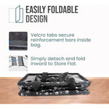 Large Utility Tote Bag - Oversized Collapsible Tote with Wire Frame - Includes 5x7 Bag with Hook - Dog Paw