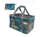 Large Utility Tote Bag - Oversized Collapsible Tote with Wire Frame - Includes 5x7 Bag with Hook - Camping