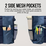 Utility Tote Bag with Zipper Top - Large Multipurpose Tote Organizer Bag - Navy Blue