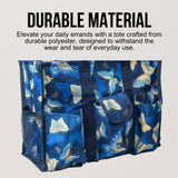 Utility Tote Bag with Zipper Top - Large Multipurpose Tote Organizer Bag - Butterfly Gold