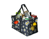Extra Large Utility Tote Bag - Oversized Collapsible Pool Beach Canvas Basket - Daisy