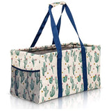 Extra Large Utility Tote Bag - Oversized Collapsible Pool Beach Canvas Basket - Cactus Beige