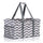 Extra Large Utility Tote Bag - Oversized Collapsible Pool Beach Canvas Basket - Chevron Gray