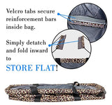 Extra Large Utility Tote Bag - Oversized Collapsible Pool Beach Canvas Basket - Leopard