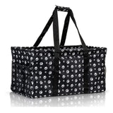 Extra Large Utility Tote Bag - Oversized Collapsible Pool Beach Canvas Basket - Dog Paw