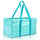 Extra Large Utility Tote Bag - Oversized Collapsible Pool Beach Canvas Basket - Geo Teal