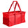 Extra Large Utility Tote Bag - Oversized Collapsible Pool Beach Canvas Basket - Red