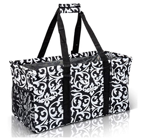  NPBAG Extra Large Utility Tote Bag with Wireframe, Oversized  Collapsible Reusable Grocery Shopping Bag, Standable Waterproof Pool Beach  Bag, Basket for Storage: Home & Kitchen